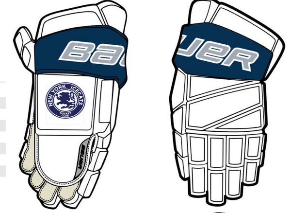Custom NY Icecats Gloves - White