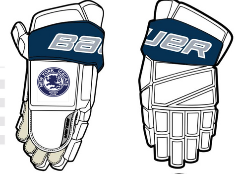 Custom NY Icecats Gloves - White